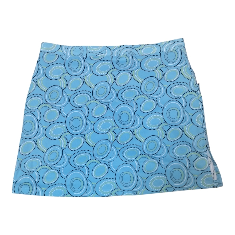 Tehama Women' Blue Patterned Tennis Golf Skort - Size L - Picture 2 of 7